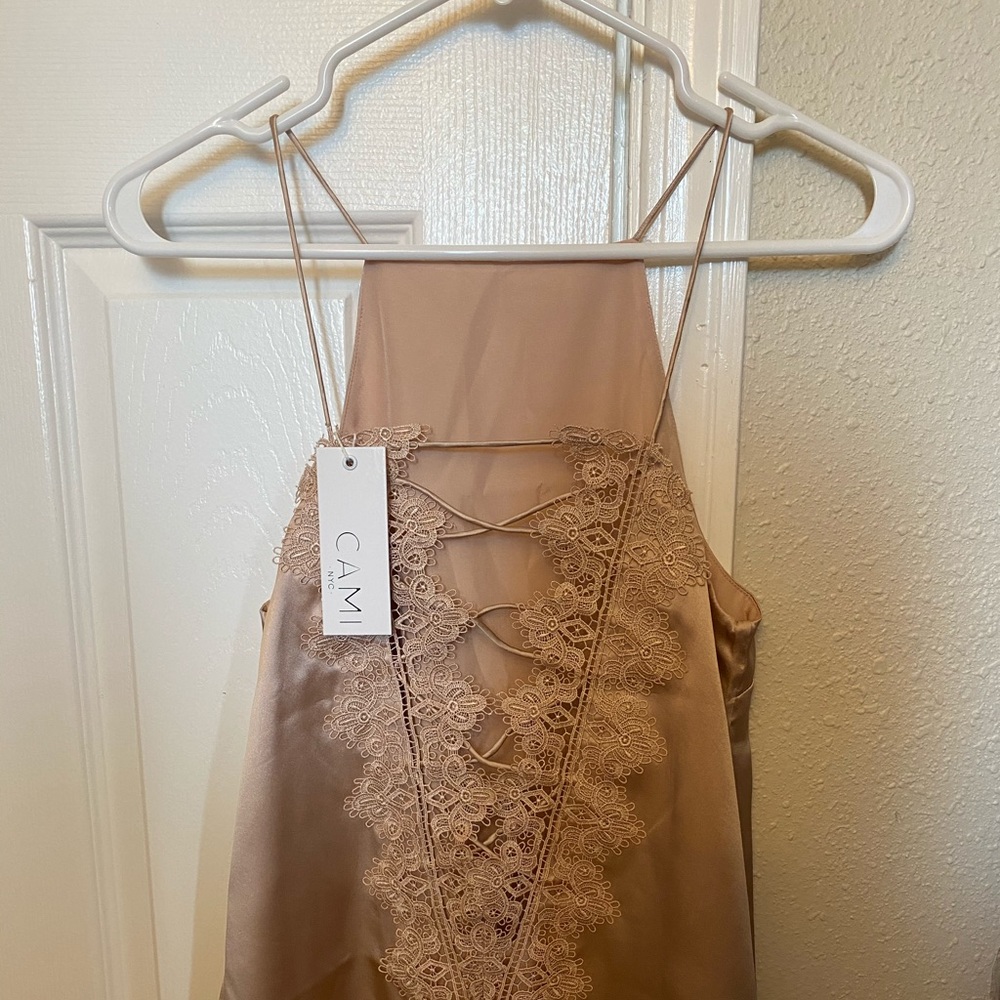 NYC Rose Silk Lace Charlie Cami